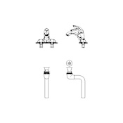 Delta Single Handle 1.5GPM Bathroom Faucet with Vandal Resistant Aerator and Offset Metal Grid Strainer from the Commercial Series Chrome