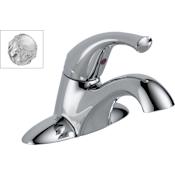 Delta Classic Centerset Bathroom Faucet with Diamond Seal Technology with Plastic Push Pop-Up Drain Chrome