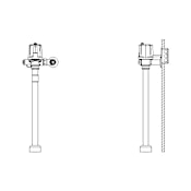 Delta 1-1/2" Top Spud Dual Flush Motion Activated Hardwire Water Closet Flush Valve with 24" Height and 1.6GPF Adjustable Flush from the Commercial Series Chrome