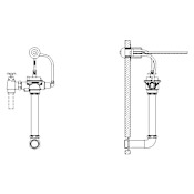 Delta 1-1/2" Back Spud Prison Water Closet Flush Valve with Factory Set 1.6GPF Adjustable Flush and 5/8" Push Button Activator from the Commercial Series Chrome
