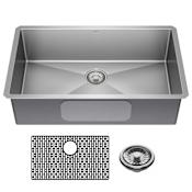 Delta Lenta 32” Undermount 16 Gauge Stainless Steel Single Bowl Kitchen Sink With Accessories Stainless Steel