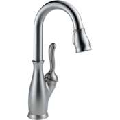 Delta Leland Pull-Down Spray Bar/Prep Faucet with Diamond Seal Technology, Touch Clean, and MagnaTite Docking Technology Arctic Stainless