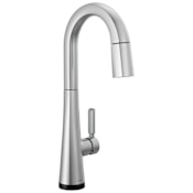 Delta Monrovia 1.8 GPM Single Hole Pull Down Touchless Bar Faucet with Touch2O, Touch-Clean, MagnaTite Docking and Diamond Seal Cartridge Technologies Lumicoat Arctic Stainless