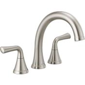 Delta Kayra Deck Mounted Roman Tub Filler Brilliance Stainless