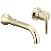 Delta Trinsic 1.2 GPM Wall Mounted Bathroom Faucet - Less Drain Assembly and Rough-In Valve Brilliance Polished Nickel