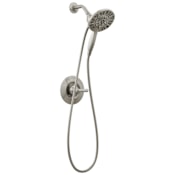 Delta Arvo Pressure Balanced Shower System with Shower Head, Hand Shower, Shower Arm, Hose, and Valve Trim SpotShield Brushed Nickel