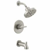 Delta Nicoli Monitor 14 Series Single Function Pressure Balanced Tub and Shower - Rough-in Included Brilliance Stainless