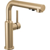 Delta Daneri 1.8 GPM Single Handle Pull Out Kitchen Faucet - Includes Escutcheon Champagne Bronze