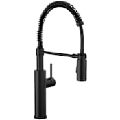 Delta Antoni 1.8 GPM Single Hole Pre-Rinse Pull Down Kitchen Faucet - Includes Escutcheon Matte Black