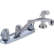 Delta Classic Kitchen Faucet with Side Spray - Includes Lifetime Warranty Chrome