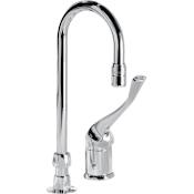 Delta Single Handle 1.5GPM Widespread Bathroom Faucet with Antimicrobial by AgION and 6" Handle from the Commercial Series Chrome