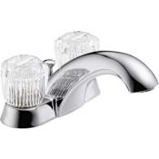 Delta Classic Centerset Bathroom Faucet with Pop-Up Drain Assembly - Includes Lifetime Warranty Chrome