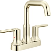 Delta Trinsic 1.2 GPM Centerset Bathroom Faucet with Push Pop-Up Drain Assembly Brilliance Polished Nickel