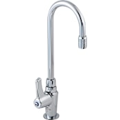 Delta Commercial Single Handle Single Hole Kitchen Faucet with Metal Lever Handle Chrome