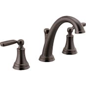 Delta Woodhurst 1.2 GPM Widespread Bathroom Faucet with Pop-Up Drain Assembly Venetian Bronze
