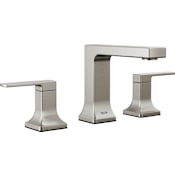 Delta Velum 1.2 GPM Widespread Bathroom Faucet with Pop-Up Drain Assembly Brilliance Stainless