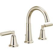 Delta Bowery 1.2 GPM Widespread Bathroom Faucet with Pop-Up Drain Assembly - Limited Lifetime Warranty Brilliance Polished Nickel