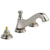 Delta Cassidy 1.2 GPM Widespread Bathroom Faucet with Pop-Up Drain Assembly Brilliance Polished Nickel
