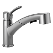 Delta Collins Pull-Out Spray Kitchen Faucet with Optional Escutcheon Plate - Includes Lifetime Warranty Arctic Stainless