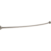 Delta 58"-62" Adjustable Curved Wall Mounted Shower Curtain Rod Chrome