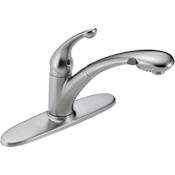 Delta Signature Pull-Out Kitchen Faucet with Optional Base Plate - Includes Lifetime Warranty Arctic Stainless