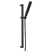 Delta Universal Showering 1.75 GPM Multi Function Hand Shower Package with Touch-Clean and H2Okinetic® Technologies - Includes Slide Bar and Hose Matte Black