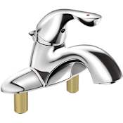 Delta Classic Centerset Bathroom Faucet with Diamond Seal Technology - Includes Metal Pop-Up Drain Chrome