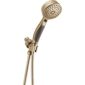 Delta Universal Showering Components 2.5 GPM Multi Function Hand Shower Package - Includes Hose and Wall Supply Champagne Bronze