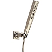 Delta Universal Showering 1.75 GPM Multi Function Hand Shower Package with Touch-Clean and H2Okinetic® Technologies - Includes Hose and Mounting Bracket Brilliance Polished Nickel