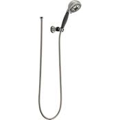 Delta Universal Showering Components 1.75 GPM Multi Function Hand Shower Package - Includes Hose and Holder Brilliance Stainless
