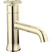 Delta Trinsic 1.2 GPM Single Hole Bathroom Faucet with Push Pop-Up Drain Assembly Brilliance Polished Nickel