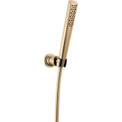 Delta Universal Showering 1.75 GPM Single Function Hand Shower - Includes Wall Mount Holder and Hose Lumicoat Champagne Bronze