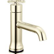 Delta Trinsic Touch2O Touchless 1.2 GPM Single Hole Bathroom Faucet with Wheel Style Handle and Push Pop-Up Drain Assembly Brilliance Polished Nickel