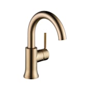 Delta Trinsic 1.2 GPM Single Hole Bathroom Faucet - Includes Metal Push Pop-Up Drain Assembly Champagne Bronze