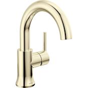 Delta Trinsic 1.2 GPM Single Hole Bathroom Faucet - Includes Metal Push Pop-Up Drain Assembly Brilliance Polished Nickel
