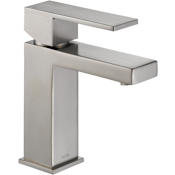 Delta Modern 1.2 GPM Single Hole Bathroom Faucet with Push Pop-Up Drain Assembly - Includes Lifetime Warranty Stainless