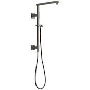 Delta Emerge 18" Angular Shower Column with Hose and Integrated Diverter - Less Shower Head and Hand Shower Lumicoat Black Stainless