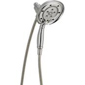 Delta Universal Showering 2.5 GPM Multi Function 2-in1 In2ition Shower Head and Hand Shower with Magnetic Docking and H2Okinetic Technology Brilliance Stainless
