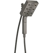 Delta Universal Showering Rectangular 1.75 GPM Multi Function 2-in1 In2ition Shower Head and Hand Shower with H2Okinetic and MagnaTite Technology Lumicoat Black Stainless