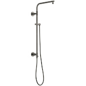 Delta Emerge 26" Round Shower Column with Hose and Integrated Diverter - Less Shower Head and Hand Shower Lumicoat Black Stainless