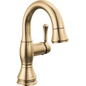 Delta Cassidy 1.2 GPM Single Hole Bathroom Faucet with Hose and Pop-Up Drain Assembly Champagne Bronze