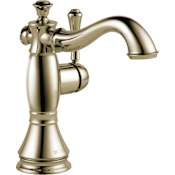 Delta Cassidy 1.2 GPM Single Hole Bathroom Faucet with Pop-Up Drain Assembly Brilliance Polished Nickel