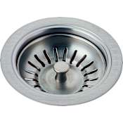 Delta Basket Strainer Flange for Standard Kitchen Sink Drain Openings Arctic Stainless