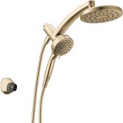 Delta PivotPro 1.75 GPM 3-in-1 Shower Head and 6 Setting Hand Shower with ProClean Spray, Magnetic Docking and Touch Clean Spray Holes Champagne Bronze