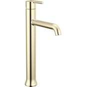 Delta Trinsic 1.2 GPM Single Hole Vessel Bathroom Faucet - Less Drain Assembly Brilliance Polished Nickel