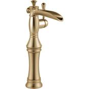 Delta Cassidy 1.2 GPM Vessel Single Hole Bathroom Faucet Less Drain Assembly Champagne Bronze