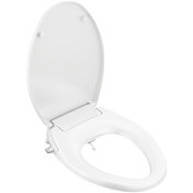 Delta Elongated Soft Close Bidet Seat with Manual Control Self-Cleaning Wand White