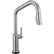 Delta Cordova 1.8 GPM Single Hole Pull Down Touchless Kitchen Faucet with Angled Spout Lumicoat Arctic Stainless
