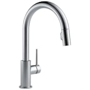 Delta Trinsic 1.8 GPM Single Hole Pull Down Kitchen Faucet with Limited Swivel Arctic Stainless