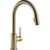 Delta Trinsic Pull-Down Kitchen Faucet with Magnetic Docking Spray Head - Includes Lifetime Warranty Champagne Bronze